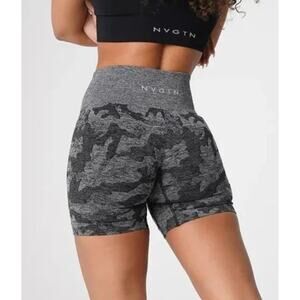 NVGTN Black Camo Seamless Shorts     Size: M